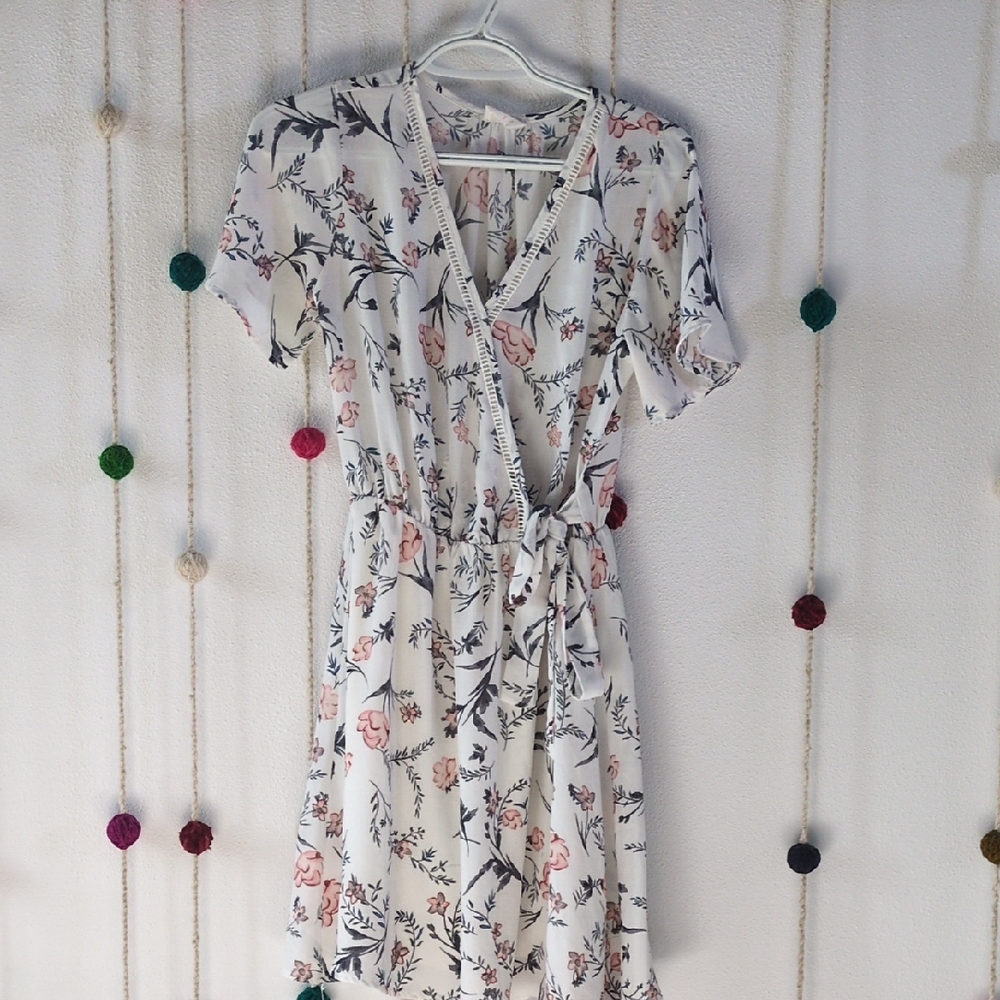 Floral Print Wrap Dress